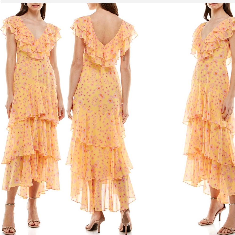 Wayf Chelsea Tiered Ruffle Maxi Dress